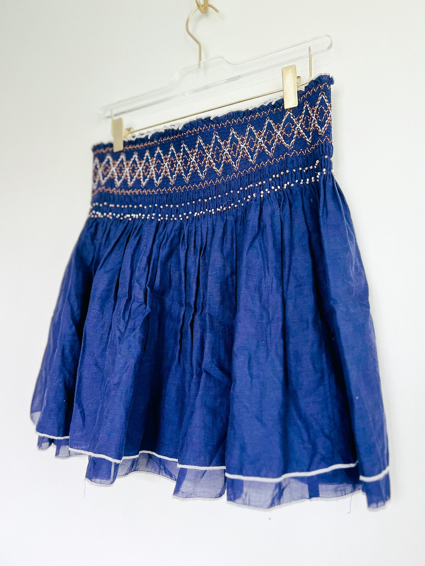 Free People Lip Smacking Good Skirt in True Navy