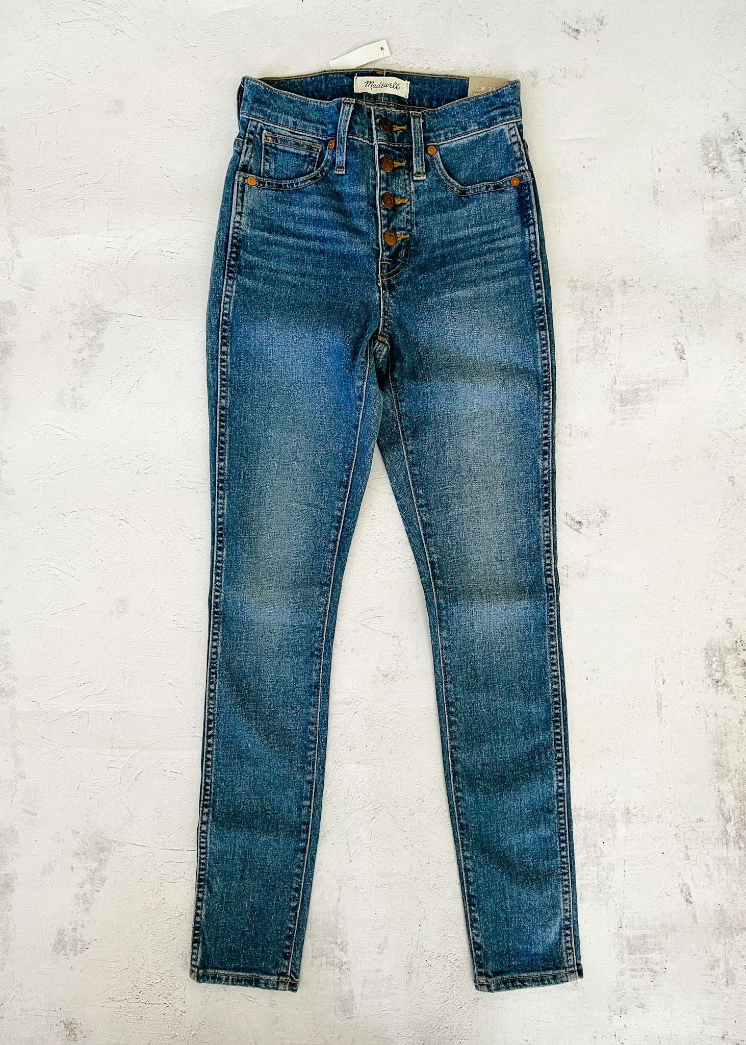 Madewell 10" high rise skinny jeans - front