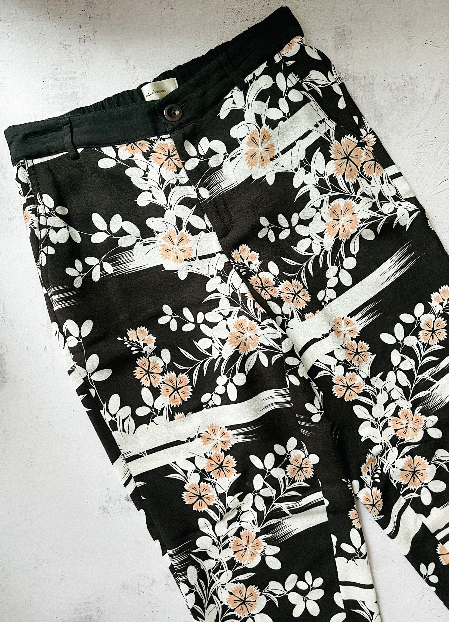 Anthropologie Elevenses Floral Tie Ankle Pants