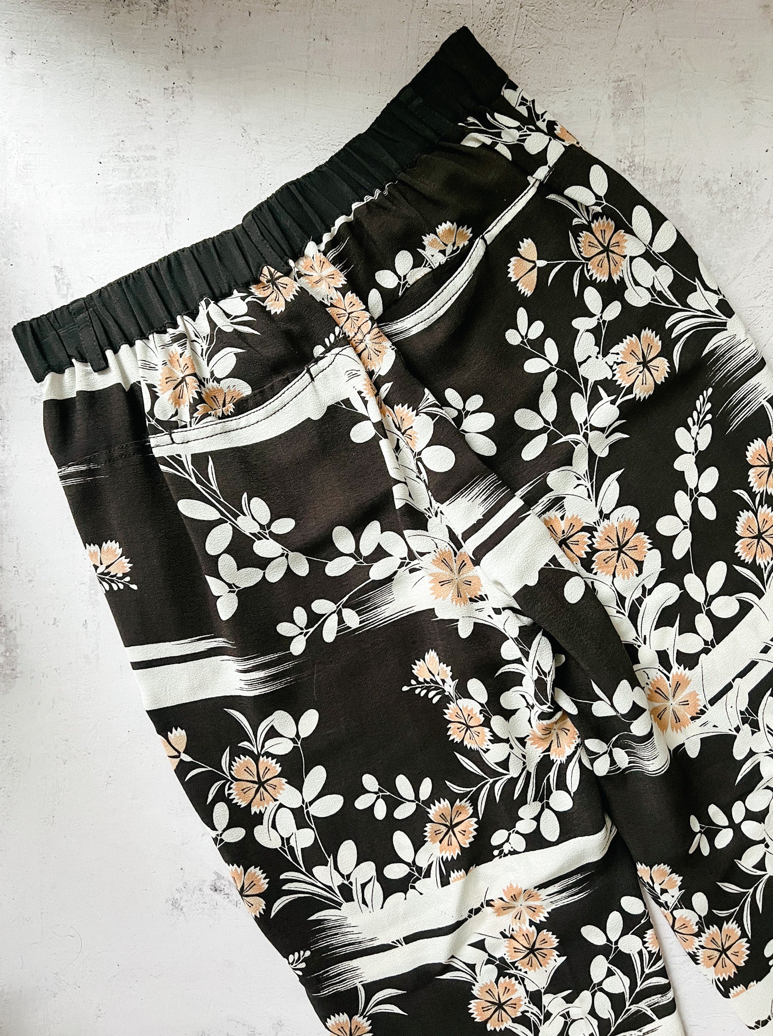 Anthropologie Elevenses Floral Tie Ankle Pants