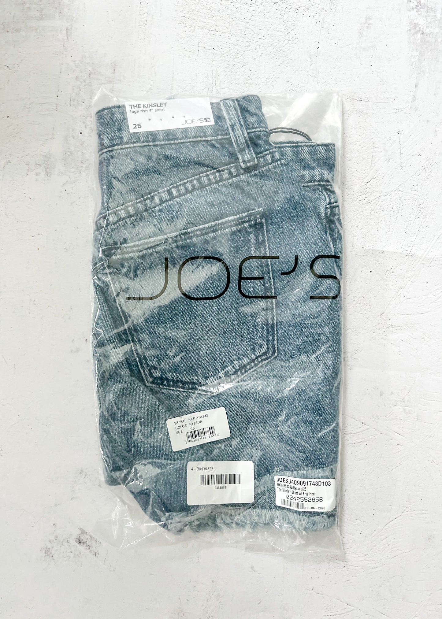 Joe's Jean shorts in original packaging