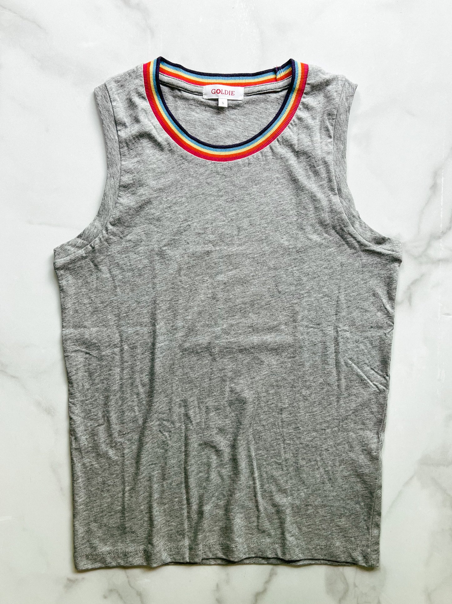 Goldie Rainbow Tipped Crew Tank