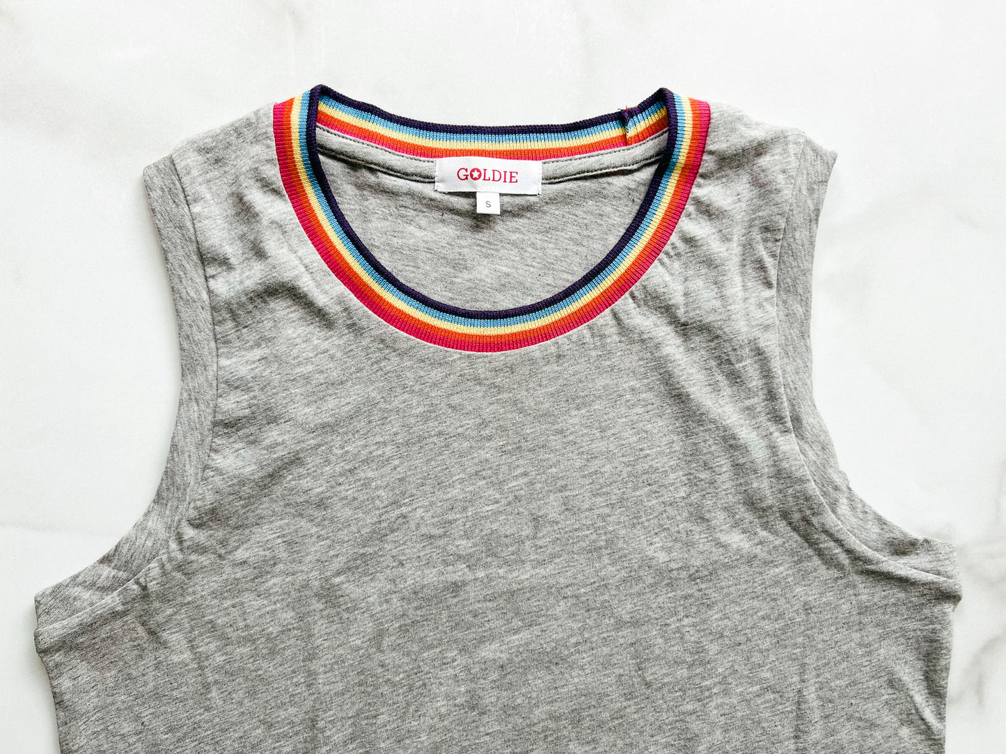 Goldie Rainbow Tipped Crew Tank