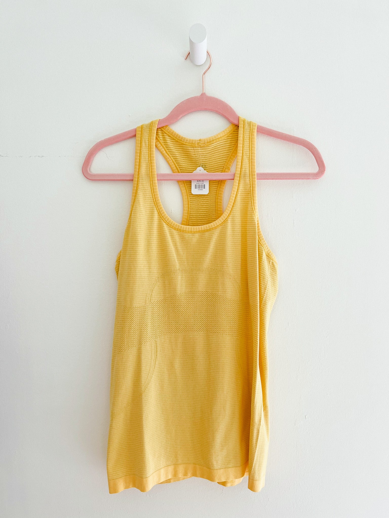 lululemon swiftly tank in golden yellow