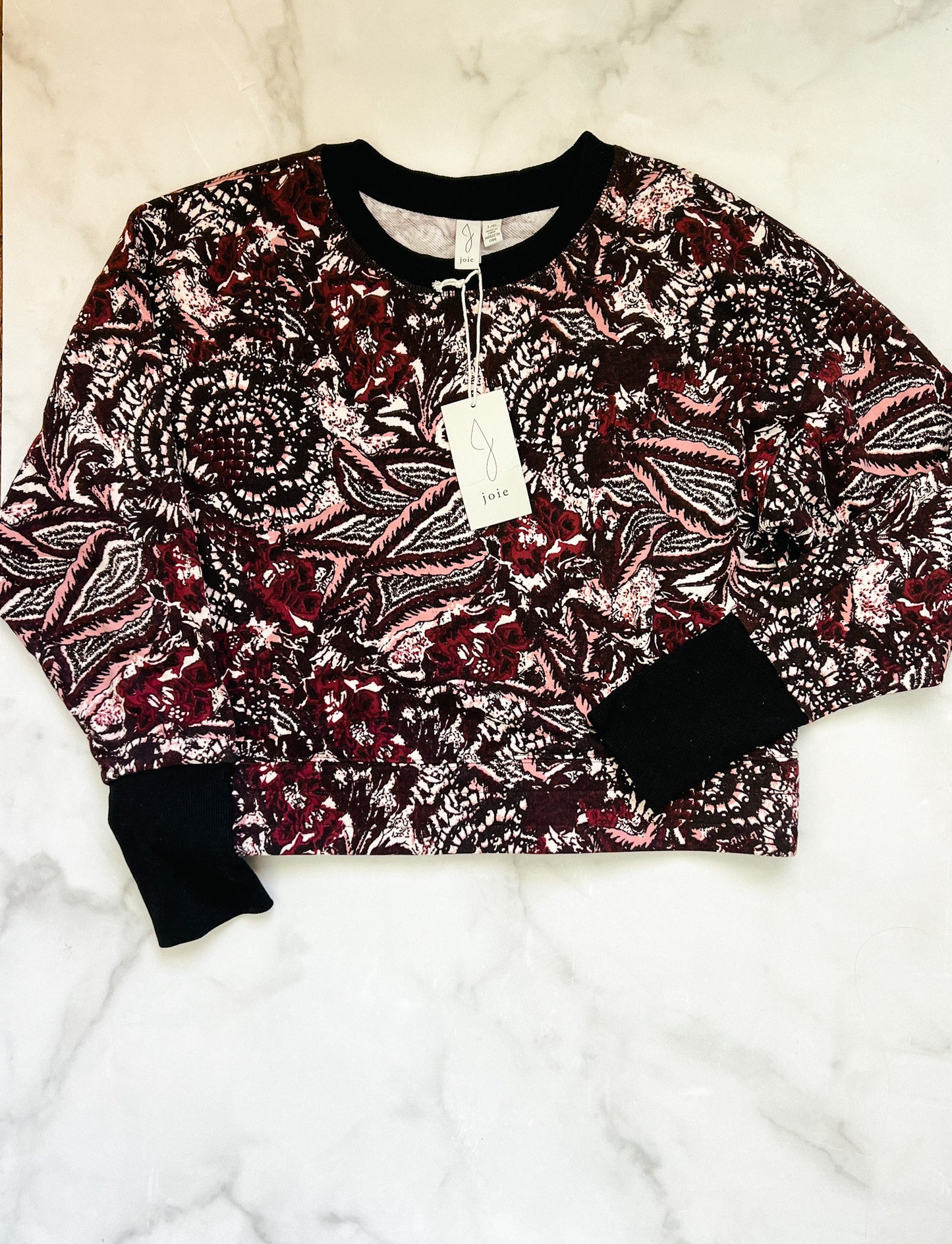 Joie Caleigh Floral Paisley Print Sweatshirt