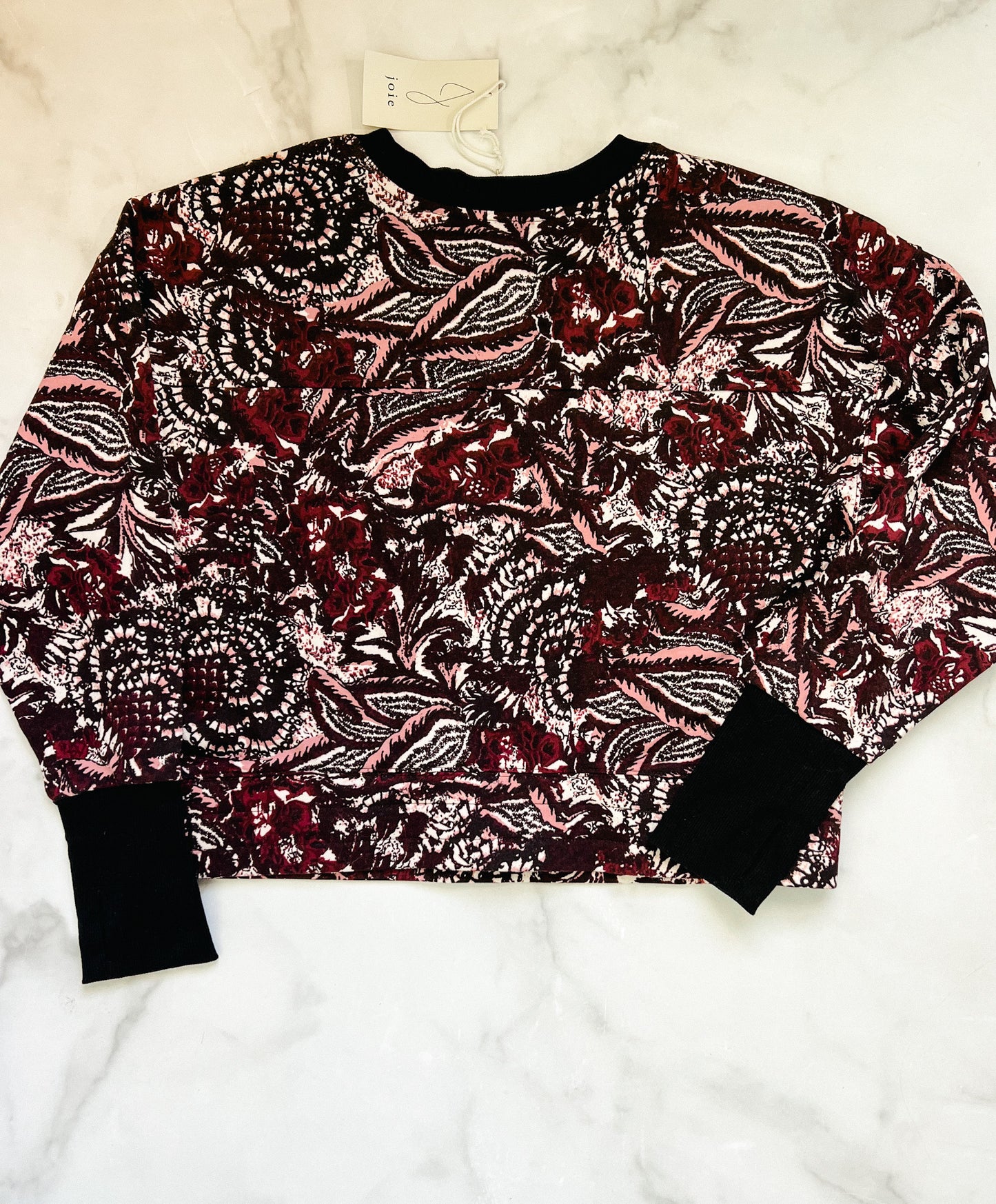 Joie Caleigh Floral Paisley Print Sweatshirt