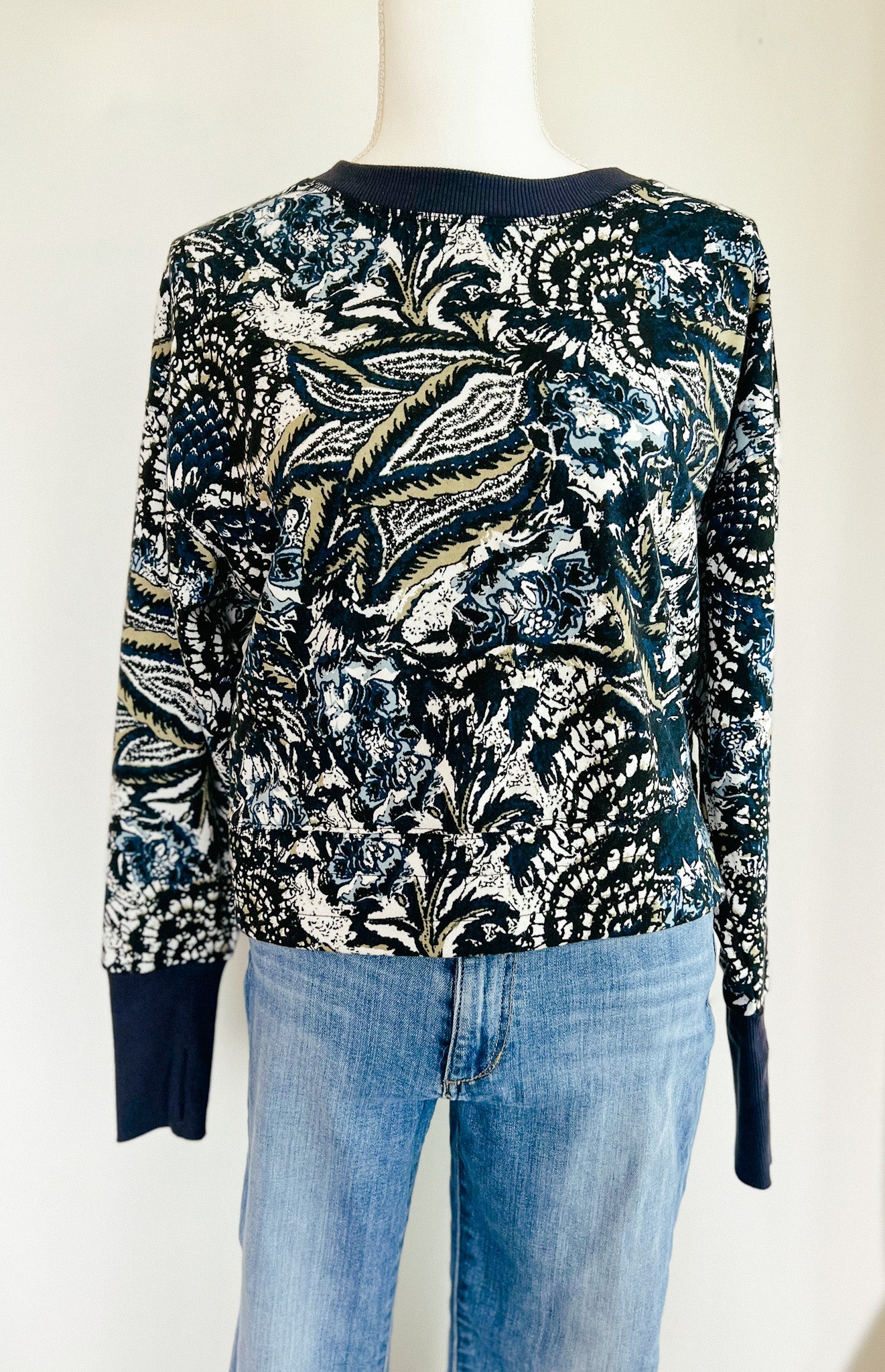 Joie Caleigh Floral Paisley Print Sweatshirt