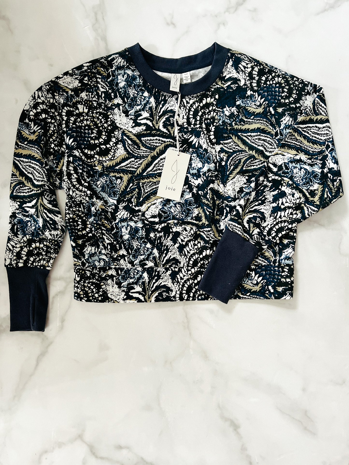 Joie Caleigh Floral Paisley Print Sweatshirt