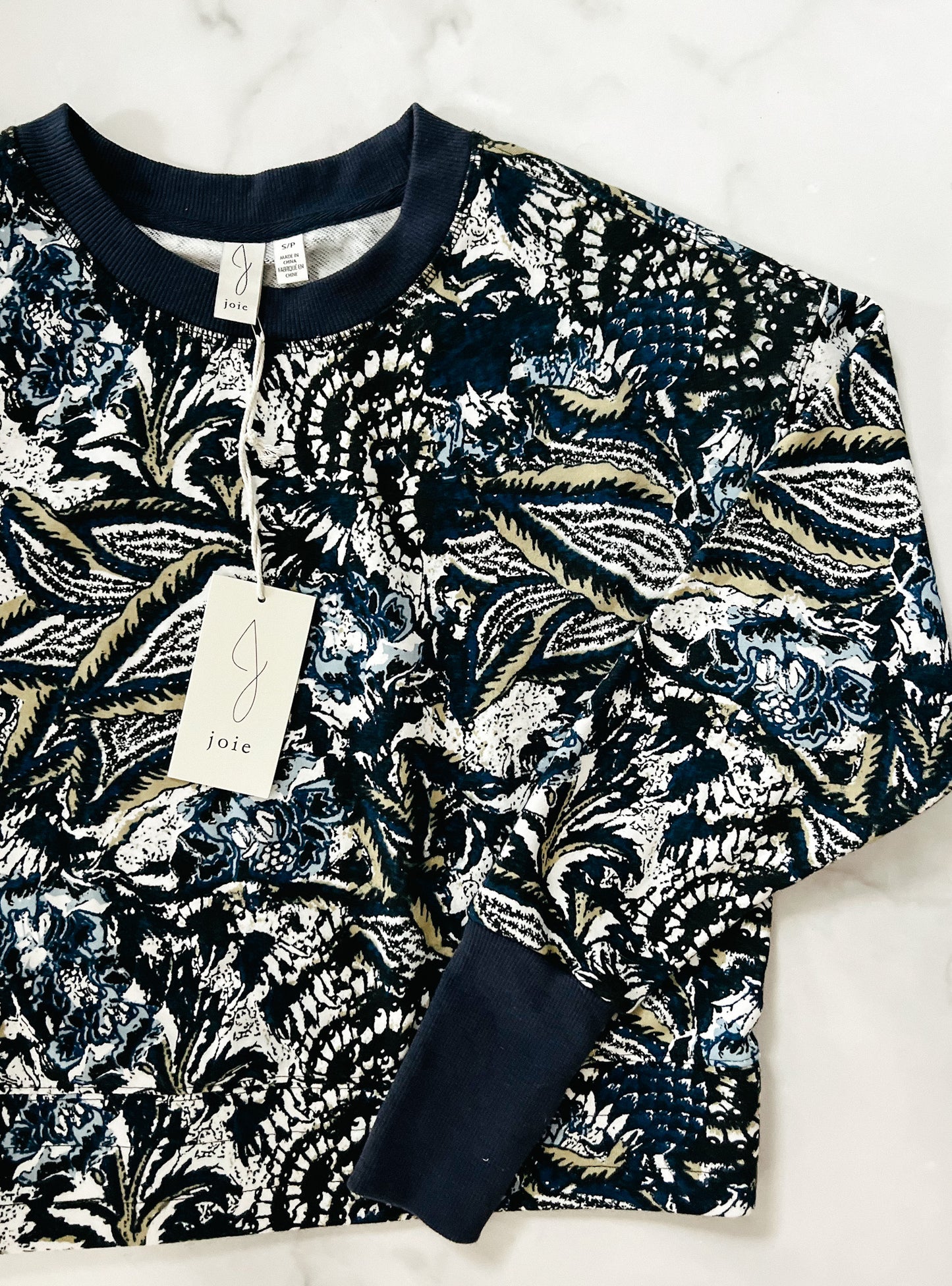 Joie Caleigh Floral Paisley Print Sweatshirt