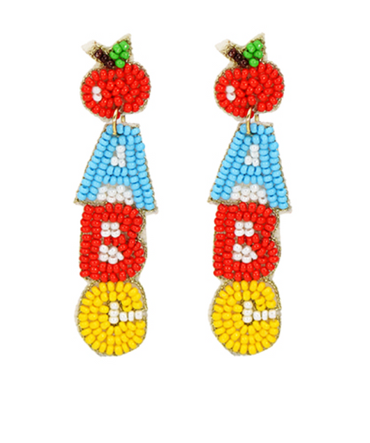 Beaded Back to School Earrings