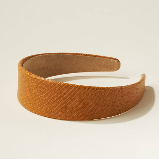 Faux Snake Leather Headband